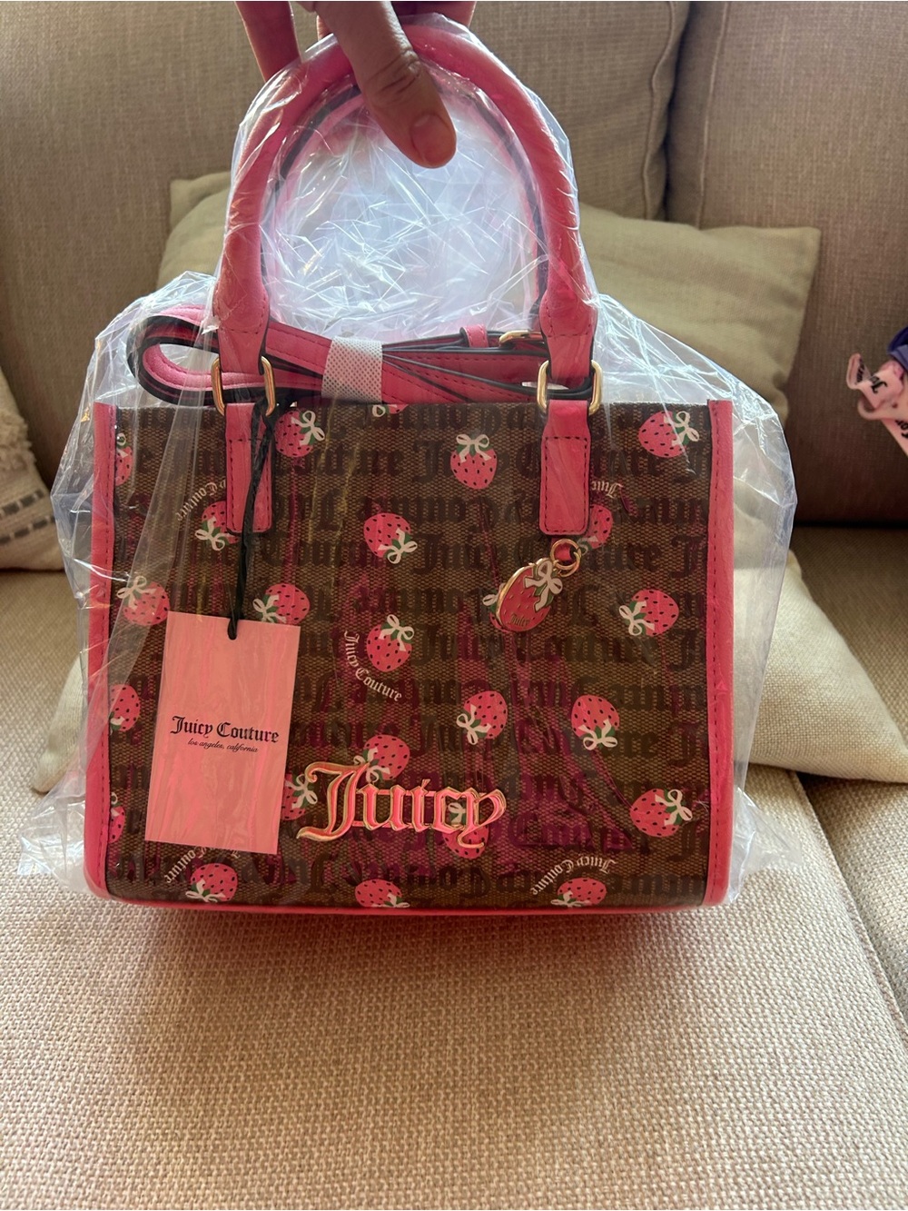 NWT JUICY COUTURE strawberry 🍓 small tote bag.